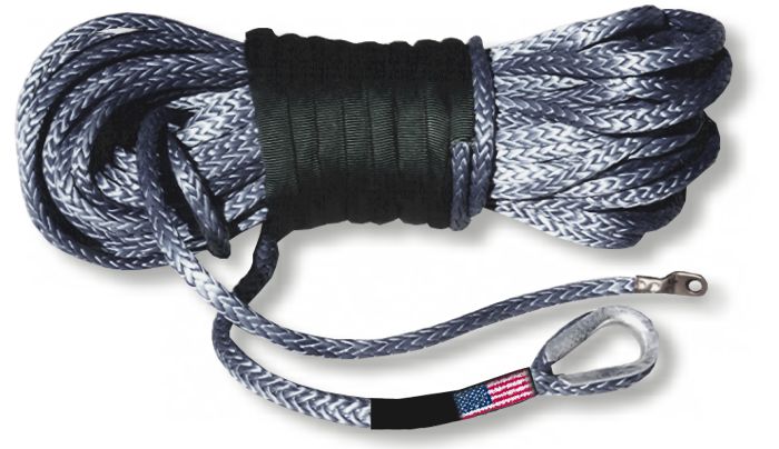 HMPE 3/8 Synthetic Winch Line W/Self-Locking Hook, 3/8 x 150